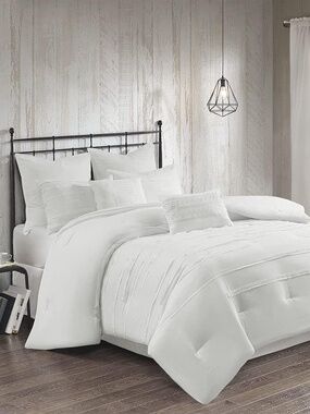 510 Design Jenda 100% Polyester Microfiber Comforter Set White King